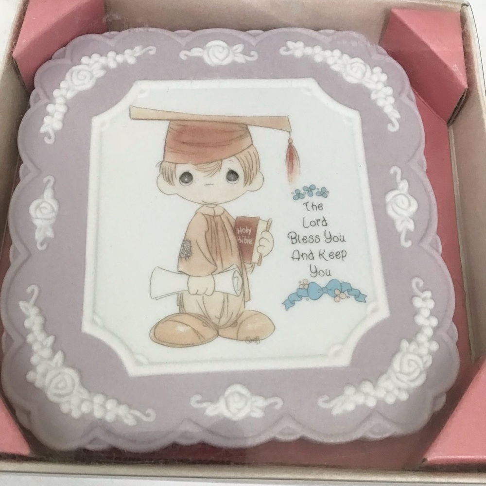 Vintage 1994 Precious Moments Sweet Inspirations Boys Graduation Plaque